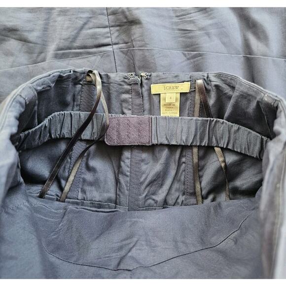 J. Crew Women Dress Size 4 Strapless Pale Blue Tiered 100% Cotton Cocktail Party - Picture 9 of 10